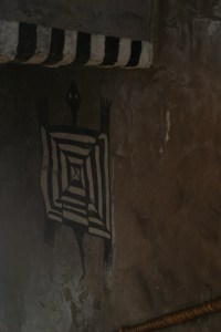Turtle pictograph in stairwell at Desert View watchtower.