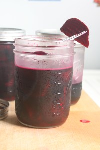 Super yummy fridge pickled beets!  I'd eat 'em all up at once, but they stain your teeth like you couldn't imagine ...