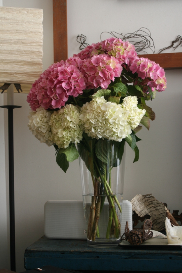 Houseproud homestead - vase of hydrangeas