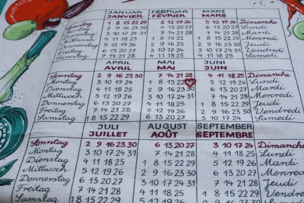 Houseproud projects - vintage linen towel embroidered heart